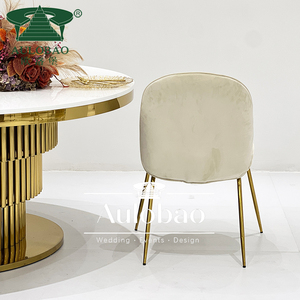 Modern <b>Velvet</b> Metal <b>Dining</b> <b>Chairs</b> for Hotel Restaurant Outdoor Use-Luxury <b>Dining</b> Furniture - Product Image 5