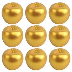 Pomme dorée artificielle en mousse 7*8cm légère et écologique pour la cuisine, la maison, Noël et les fêtes de Thanksgiving - Product Image 2
