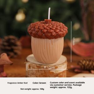 Bougie de Noël artisanale écologique en forme d'écureuil avec cône de pin, coffret cadeau, parfum personnalisé, décoration d'intérieur, Diwali - Product Image 6
