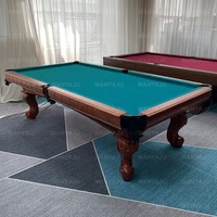 Maßgefertigter Klassischer Retro-Stil Marmor-Steinplatte Schwarze Schieferplatten Billardtisch aus Eichenholz in 7ft, 9ft, 8ft Größe