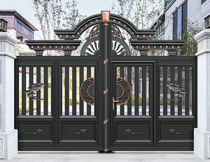 Portes principales pliantes Bifold Driveway Gate Designs Maison de haute qualité motorisée en métal automatique en aluminium moderne pour la maison Villa - Product Image 3