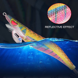 Señuelos de Pesca Duros <span class=keywords><strong>EGI</strong></span>, Señuelo de Calamar, Cebo con Gancho de Camarón Cubierto de Tela Colorida, Señuelo de Calamar Japonés, Accesorios de Pesca, Señuelos Duros de Fábrica - Product Image 4
