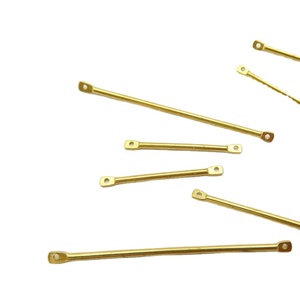 Barres rondes en cuivre faites à la main à double trou et tiges <span class=keywords><strong>de</strong></span> fil rond pour la création <span class=keywords><strong>de</strong></span> bijoux à pampilles – Vente en gros, personnalisables en usine - Product Image 3