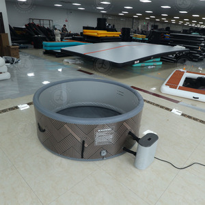 Jacuzzi Inflable para 4 Personas con Función de Hidromasaje y Chorro de Aire para Masaje, Forma Redonda, para Casa u Hotel - Product Image 2