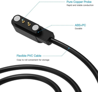 Câble de charge magnétique universel USB à 2 broches pour montres intelligentes, 2,84 mm, en plastique PVC, vente en gros