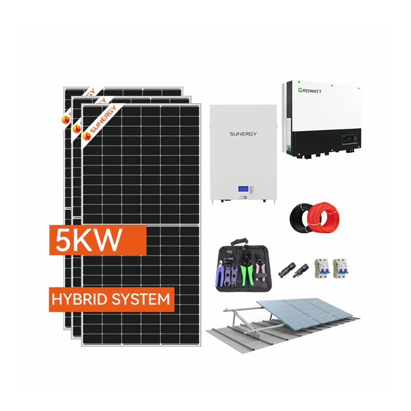 Sunergy MPPT Lithium Ion 10KW/5KW PV Hybrid Solar System Complete Kit ...