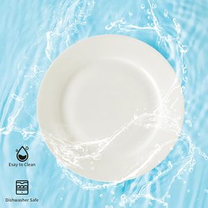 Assiettes en porcelaine blanches pour restaurant, service de traiteur, vaisselle en céramique personnalisée en gros, fabriquées en Chine - Product Image 5