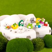 Breloques de chaussures 3D créatives et amusantes 2025, animaux de la ferme de dessin animé, design mignon, décorations en vrac pour enfants - Cochon, Chien, Canard, Abeille, Grenouille