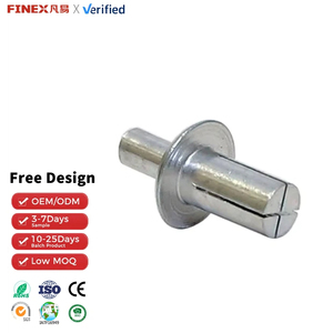 <span class=keywords><strong>Rivets</strong></span> à tête dôme en aluminium 3/8" 1/4" à éclatement, Classe 4, finition brillante pour la création de panneaux de signalisation routière - Product Image 1