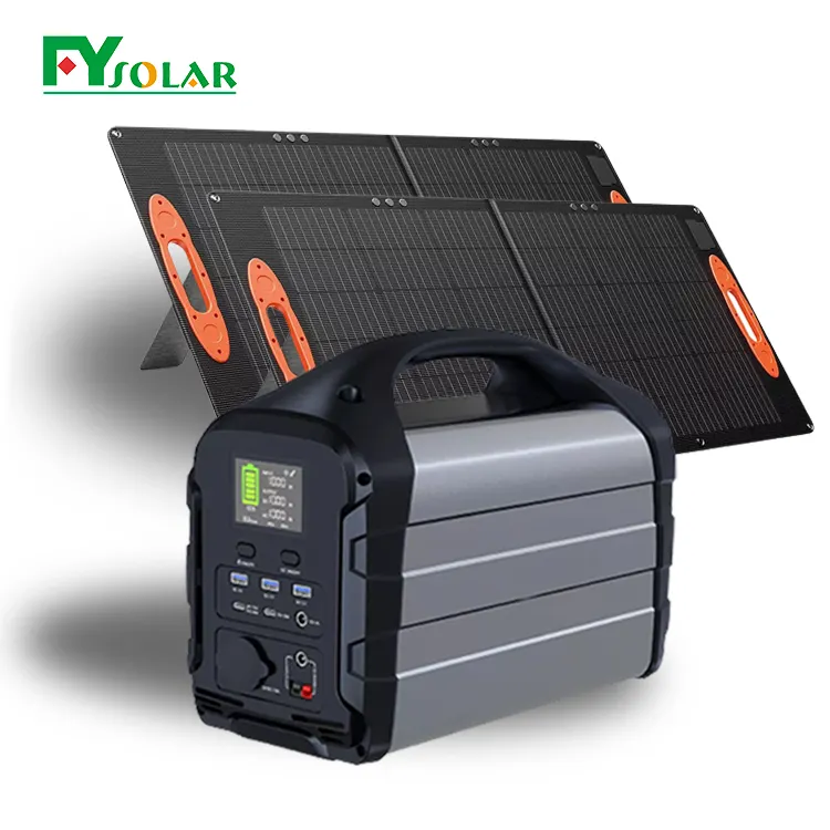 Offre Spéciale centrale solaire portable 500w générateur solaire portable avec panneau complet