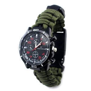 Montres de survie paracorde 550 pour hommes, vente en gros, montre boussole pour randonnée et Shopping en plein air - Product Image 1
