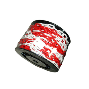 Barrière de sécurité pour chantier de la circulation routière avertissement <span class=keywords><strong>rouge</strong></span> <span class=keywords><strong>blanc</strong></span> décoratif PE lien 6mm chaîne <span class=keywords><strong>en</strong></span> <span class=keywords><strong>plastique</strong></span> coloré - Product Image 4