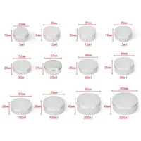 5ml 10ml 20ml 30ml 50ml 60ml 80ml 100ml 150ml 200ml rond en aluminium cosmétique en étain conteneur métal aluminium pot
