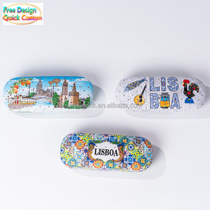 Estuches para Gafas con Diseño de <span class=keywords><strong>Lisboa</strong></span>, Cajas de Almacenamiento para Gafas con Patrón de Recuerdo Regional para <span class=keywords><strong>Viajes</strong></span> y Uso Diario - Product Image 1