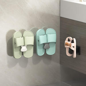 Soporte para zapatillas con forma de conejo, montado en la pared, acabado brillante, sin perforaciones, para baño - Product Image 3