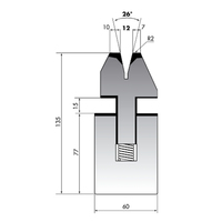 Poinçon supérieur CNC Miharting pour presse plieuse universelle - Outil de formage métallique durable en acier trempé résistant à l'usure, poli