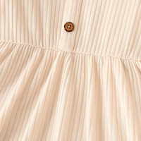 Robe côtelée en bambou biologique pour bébé fille Robe à manches longues pour enfants fille Vêtements pour enfants fille
