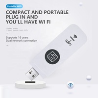 Módem USB 4G LTE U6-G Externo con Cable, Ranura para Tarjeta SIM de Uso Global, Punto de Acceso Móvil Wi-Fi 4G de 150M con 4G B1 2 3 4 5 7 8 20 2