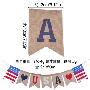 Guirnalda de Banderines de Yute Rústico con Corazones para Manualidades DIY, Estilo Vintage, Feliz Cumpleaños - Product Image 5