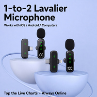 Mikrofon Lavalier Nirkabel T20 dengan Layar Digital |   Mikrofon Lapel Peredam Kebisingan Cerdas untuk Vlogging & Video Pendek