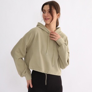 เสื้อฮู้ดผู้หญิงแบบสบายๆ สำหรับออกกำลังกายกลางแจ้ง เป็นมิตรกับสิ่งแวดล้อม เนื้อผ้าวาฟเฟิล กันลม ระบายอากาศได้ดี มีเชือกผูก ปรับแต่งได้ - Product Image 3