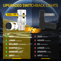 Nuova Lampadina LED Switchback 7443 7444 per Indicatori di Direzione Anteriori e Luci di Parcheggio, Bicolore, Impermeabile IP65, 28W 2000LM