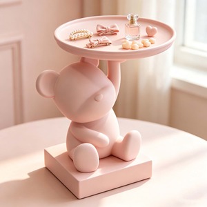 Vassoio Portaoggetti Orso Polare Stampato in 3D, Scatola per Gioielli Staccabile, Decorazione da Scrivania, Organizer per Ufficio, Regalo Creativo, Ornamento per Casa - Product Image 3