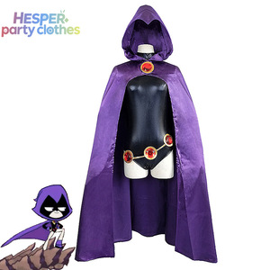 HESPER Titans Raven Costume de Cosplay Anime Adulte, Combinaison, Cape, Ceinture, pour Fête, Halloween ou Bal de Noël, Motif Personnage TV - Product Image 1
