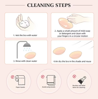 Accessoires de lingerie personnalisés : Cache-tétons adhésifs en silicone respirant, imperméables, sans couture, lavables et invisibles
