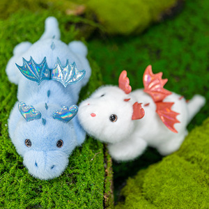 Peluche super douce de petit <span class=keywords><strong>dragon</strong></span> volant de dessin animé, jouet apaisant pour cadeaux de mariage et d'anniversaire, mignon, unisexe, en coton PP - Product Image 6