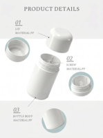 Bouteille de déodorant roll-on en forme de cylindre personnalisée PP 15ml30ml50ml, flacons cosmétiques en plastique vides avec impression UV, emballage de beauté