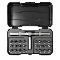Jeu de tournevis multifonction 24 en 1 avec cliquet, embouts et mini kit d'outils de réparation pour PC et usage domestique