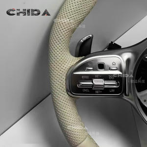 Volante Beige Personalizzato Adatto per <span class=keywords><strong>Mercedes</strong></span> W205, W211, GLE, CLA W176, W213, W222 (inclusi CLS e Classe G) - Product Image 2