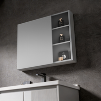 Mueble de Baño Suspendido de Estilo Europeo con Lavabo Integrado, Proveedor de Muebles de Baño Comerciales para Proyectos Inmobiliarios