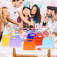 Boîtes à friandises en carton personnalisées en gros, 30 pièces, portables, colorées, pour enfants, collations, friandises, bonbons, pour fête d'anniversaire