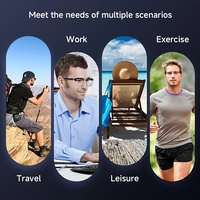 SENBONO E13-06 Lunettes Connectées d'Extérieur Appel Mains Libres Intelligent Écouteurs Musicaux Anti-Lumière Bleue Lunettes Sans Fil Bluetooth à Commande Vocale