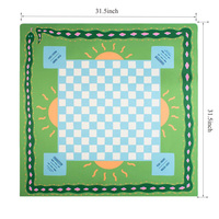 Tapis de Mahjong Américain Motif Serpent de Dessin Animé Mignon, 31,5 pouces, Design Coloré et Lumineux pour Mahjong Américain et Jeux de Cartes