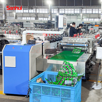 Machine automatique de fabrication de sacs à fermeture éclair à trois soudures latérales, contrôlée par PLC et moteur, 100-300 pièces/min, découpe à chaud, OEM/ODM
