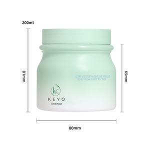 กระปุกใส่ครีมพลาสติกสีเขียวไล่ระดับสี200มล. ภาชนะบรรจุเครื่องสำอางสำหรับ<span class=keywords><strong>รักษา</strong></span>ผมทรงกลมว่าง - Product Image 6