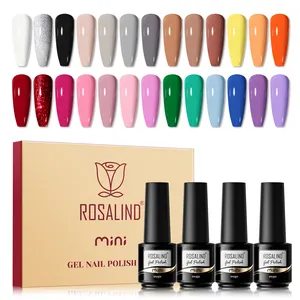 Rosalind vernis semi permanent nail supplier custom logo nude pastel esmalte en gel nail polish uv gel set for nail art design