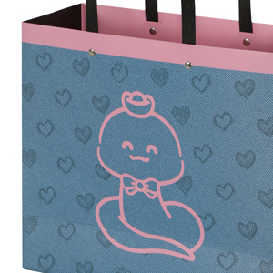 Heart window <b>gift</b> bag made of high quality <b>white</b> cardboard with colorful printing lamination die cutting window process and rive - Product Image 6
