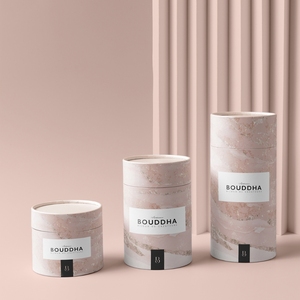 Round Paper Tube Cosmetic Cardboard Box Luxury Customized Design Round Bottle Skincare Gift Packaging
