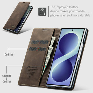 Étui <span class=keywords><strong>de</strong></span> téléphone rétro CaseMe pour Samsung Galaxy Z Fold 8 Ultra, support pour cartes, étui <span class=keywords><strong>de</strong></span> protection pour téléphone portable pour Samsung Z Fold 8 Ultra - Product Image 3