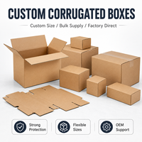 Emballage en carton ondulé écologique 100% recyclable, boîte en papier kraft robuste et durable avec logo personnalisé imprimé
