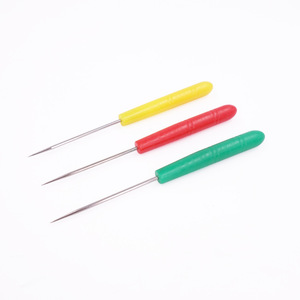 Plastic Handle Awl Stainless Steel Colored Hand Sewing <b>Leather</b> Craft <b>Tool</b> - Product Image 1