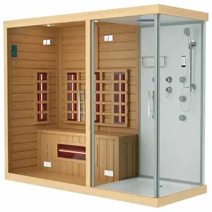 Bains à remous Salles de sauna Douche personnelle à vapeur Salles de sauna intérieures combinées