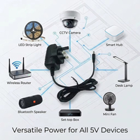 Cargador de Pared USB Portátil con Certificación UKCA, Enchufe Británico de 5V 1.5A 1500mA, 7.5W, Estándar Británico, Adaptador de Corriente de 3 Pines
