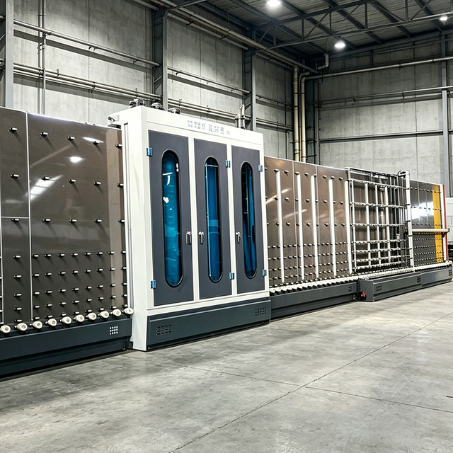 Smart Vertical Insulating Glass Production Line Eco-Friendly Automatic Double Glazing Glass Processing Line
