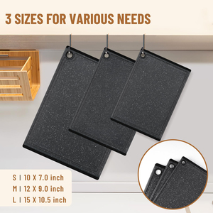 Planches à découper en plastique pour la cuisine, ensemble de 3 grandes planches à découper, compatibles lave-vaisselle, avec rainures pour les jus - Product Image 4