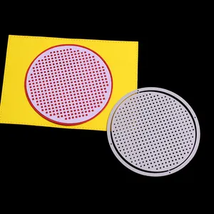 AAGU Directly Manufacturer Low MOQ Metal Cutting Dies Supplier Round Net Embossing Folder Scrapbooking Embroidery Dies Scrapbook